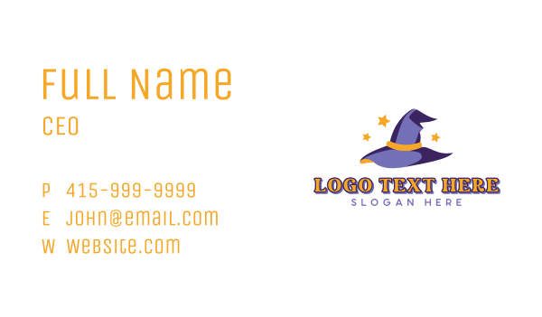 Magical Wizard Hat Business Card Design Image Preview
