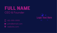 Moon Star Wordmark Business Card Image Preview