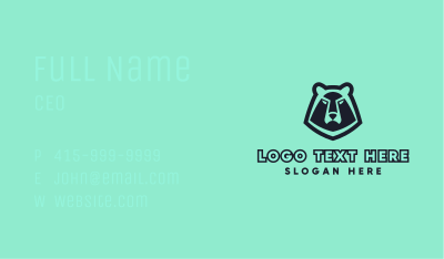 Bear Gaming Mascot Business Card Image Preview