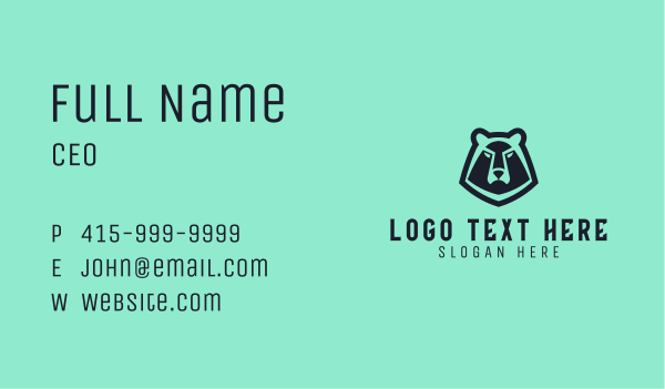 Bear Gaming Mascot Business Card Design Image Preview