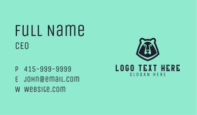 Bear Gaming Mascot Business Card Image Preview