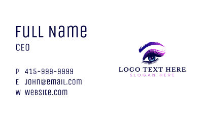 Eyelashes Beauty Salon Business Card Image Preview