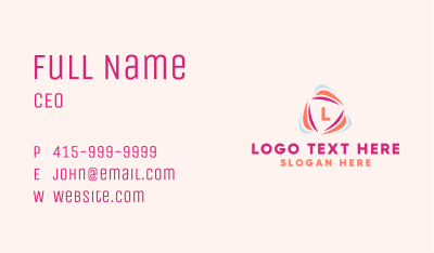 Vitality Wellness Triangle Letter Business Card Image Preview
