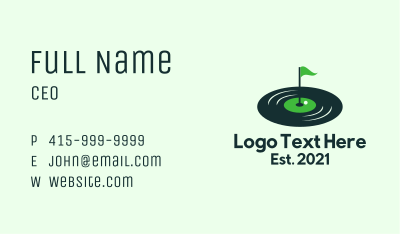 Vinyl Golf Course Business Card