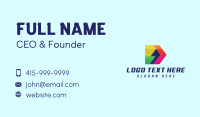 Colorful Comma Arrow Business Card Design