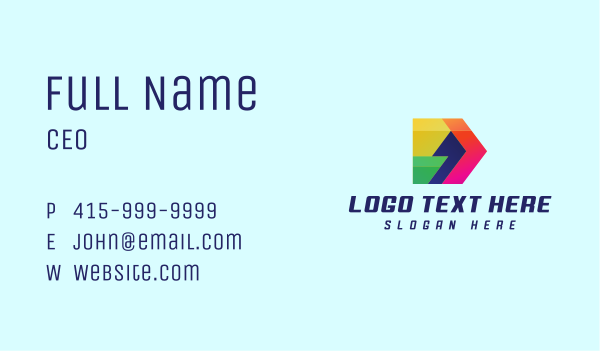 Colorful Comma Arrow Business Card Design Image Preview
