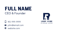 Blue House Letter R Business Card Image Preview