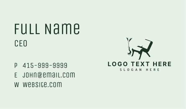 Armchair Plant Furniture Business Card Design Image Preview