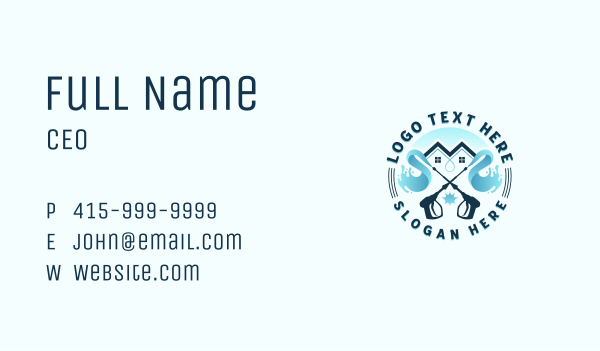 Water Pressure Washing  Business Card Design Image Preview