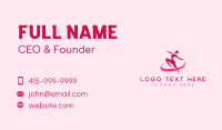 Female Gymnast Ribbon Business Card Image Preview