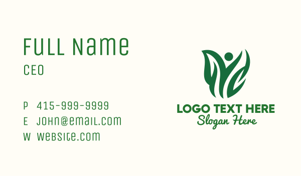 Plant Person Environmentalist Business Card Design Image Preview