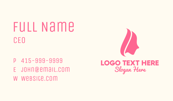 Pink Woman Cosmetics  Business Card Design Image Preview