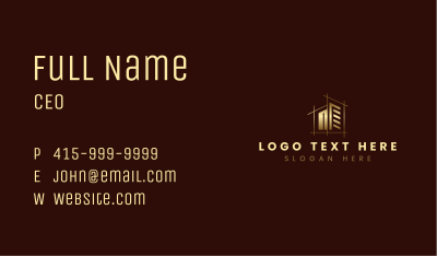 Architect Construction Building  Business Card Image Preview