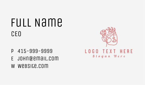 Natural Woman Skin Care Business Card Design Image Preview