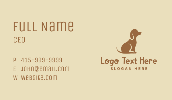 Brown Puppy Dog Business Card Design Image Preview