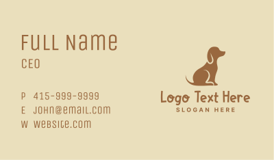 Brown Puppy Dog Business Card Image Preview