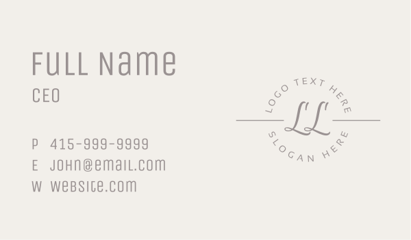 Round Company Letter Business Card Design Image Preview