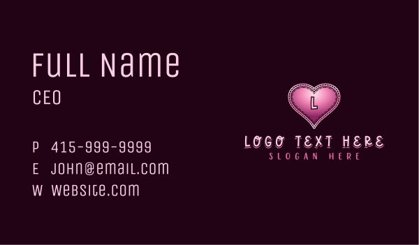 Love Heart Lace Business Card Design Image Preview