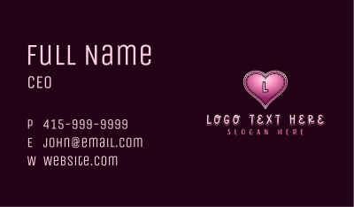 Love Heart Lace Business Card Image Preview