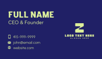 Bold Company Letter Z Business Card Design
