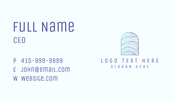 Ocean Wave Arch Business Card Design Image Preview