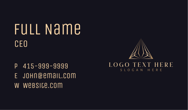 Pyramid Business Triangle Business Card Design Image Preview