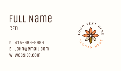 Bee Flower Wings Business Card Image Preview