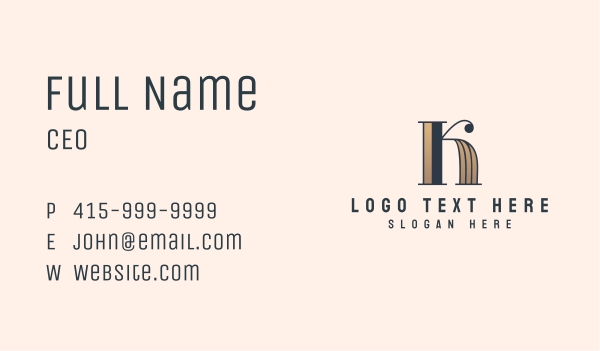 Classic Letter K Company Business Card Design Image Preview