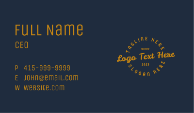 Retro Generic Wordmark Business Card Image Preview