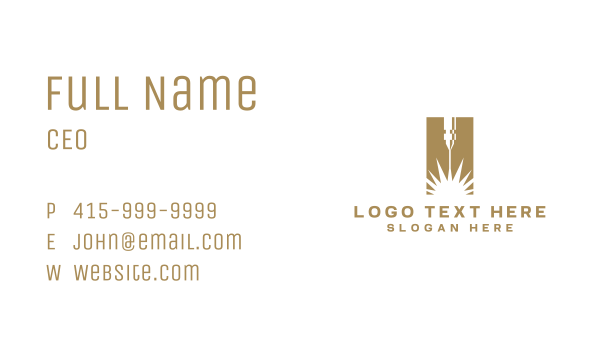 Laser Cutter Machine Business Card Design Image Preview