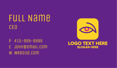 Egyptian Eye Mobile App Business Card Image Preview