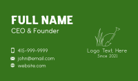 Landscape Shovel Grass Business Card Design