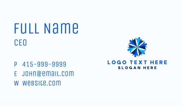 Blue Charity Organization Business Card Design Image Preview
