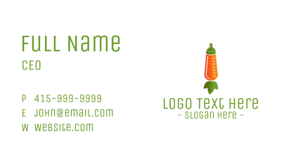 Carrot Feeding Bottle Business Card
