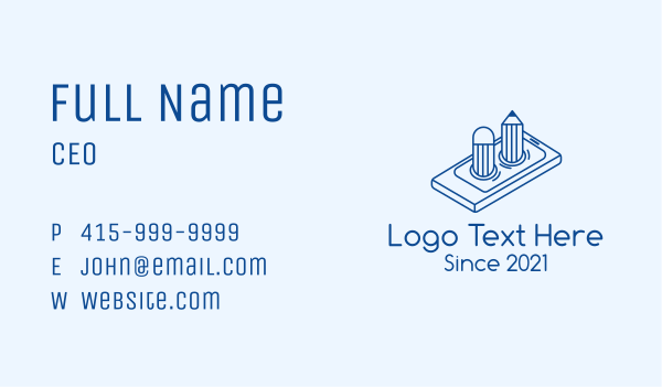 Mobile Phone Pencil Business Card Design Image Preview