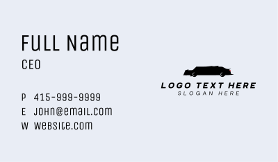 Black Limo Vehicle Business Card Image Preview