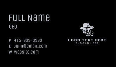 Sheriff Skull Cigarette Business Card Image Preview