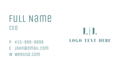Elegant Luxury Letter Business Card Image Preview