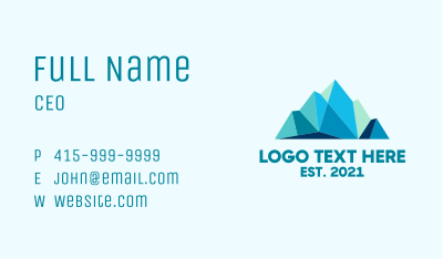 Geometric Mountain Summit Business Card Image Preview