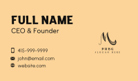 Elegant Classic Letter M Business Card Image Preview