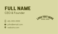 Curve Vintage Wordmark Business Card Image Preview