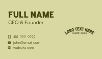 Curve Vintage Wordmark Business Card Image Preview