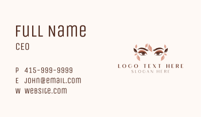 Organic Beauty Eyelash Salon Business Card Image Preview