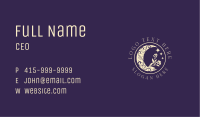 Floral Crescent Moon Business Card Image Preview