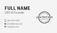 Tattoo Shop Wordmark Business Card Design