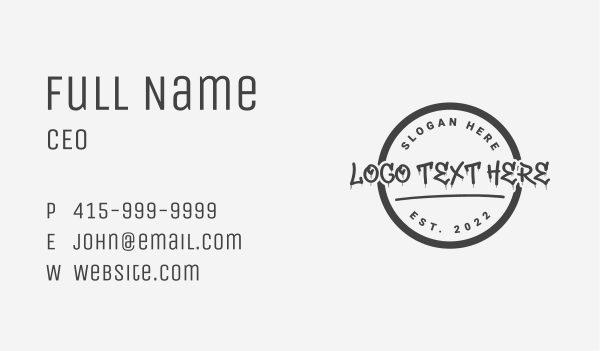 Tattoo Shop Wordmark Business Card Design Image Preview