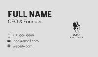 Silhouette Man Top Hat  Business Card Image Preview