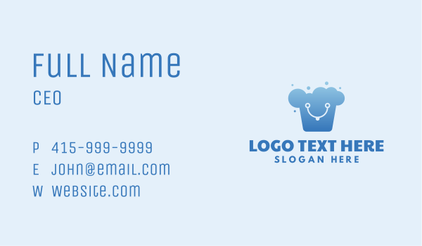 Cleaning Bucket Smile Business Card Design Image Preview