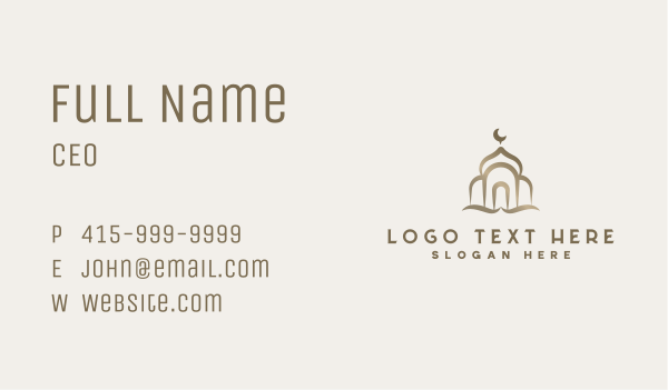 Muslim Mosque Architecture Business Card Design Image Preview
