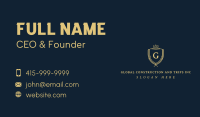 Luxury Crown Shield Lettermark Business Card Image Preview